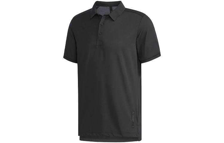 Adidas Adidas Polo Shirts Men's Black Polo Collar Moderate Straight Fit
