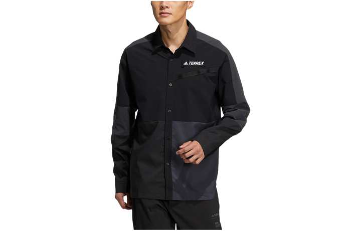 Adidas Adidas Shirts Men's Black Lapel Moderate