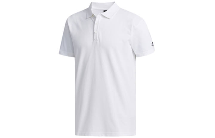 Adidas Adidas Polo Shirts Men's White Polo Collar Moderate Straight Fit