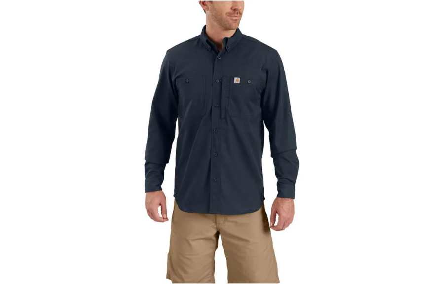 Carhartt Shirts Men's Blue Lapel Moderate Other