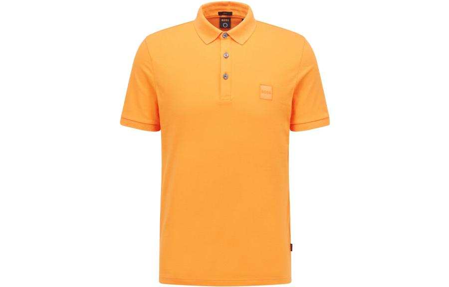 HUGO BOSS Polo Shirts Men's Yellow Polo Collar Moderate