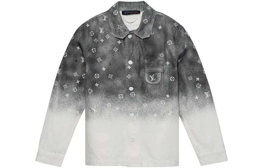 LOUIS VUITTON SS22 Men Starry Sky Sleeve Shirt Grey