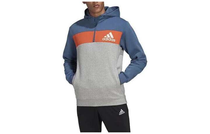 Adidas Adidas Sweatshirts Men's Gray Hooded Moderate Regular