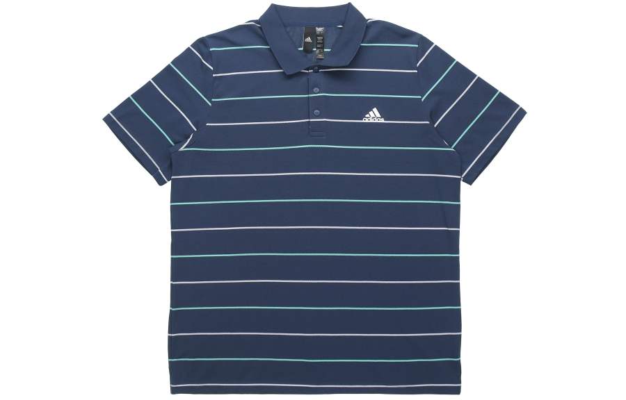 Adidas Adidas Polo Shirts Men's Navy Blue Polo Collar Moderate Straight Fit