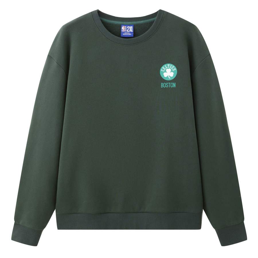 NBA Team Culture Collection, Boston Celtics, Fleece Lined Thermal Crew Neck Soft And Comfortable Sweatshirt Unisex