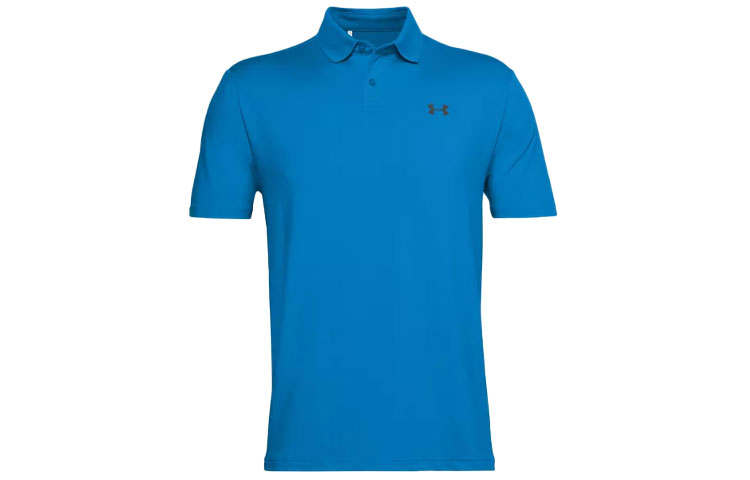 Under Armour Performance 2.0 Polo Shirts Men's Blue Polo Collar Moderate Straight Fit