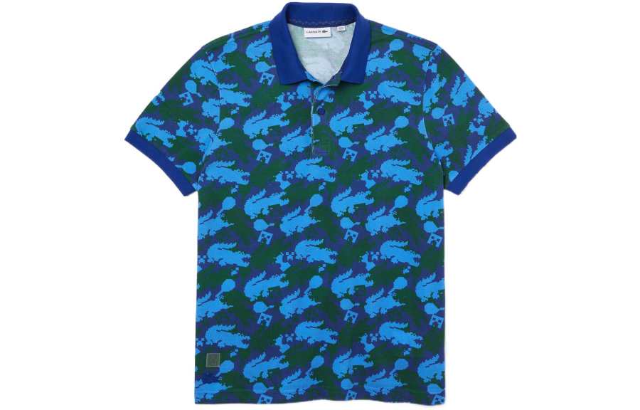 LACOSTE Polo Shirts Unisex Blue Polo Collar Moderate Other