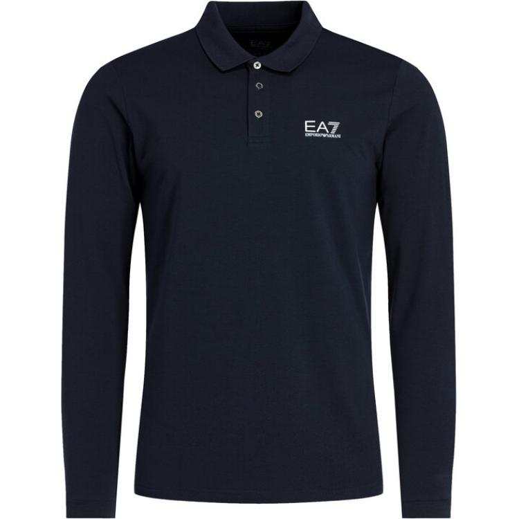 EMPORIO ARMANI EA7 SS22 Polo Shirt Men's Dark Blue