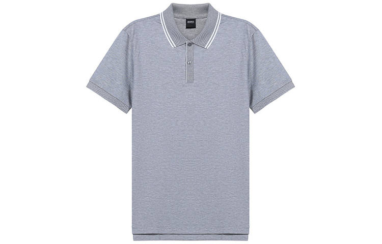 HUGO BOSS SS21 Short Sleeved Polo Shirt Men's Gray