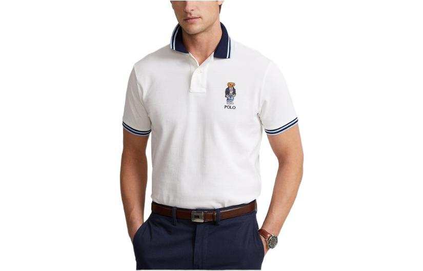 Polo Ralph Lauren Polo Shirt Custom Slim Fit Men's White