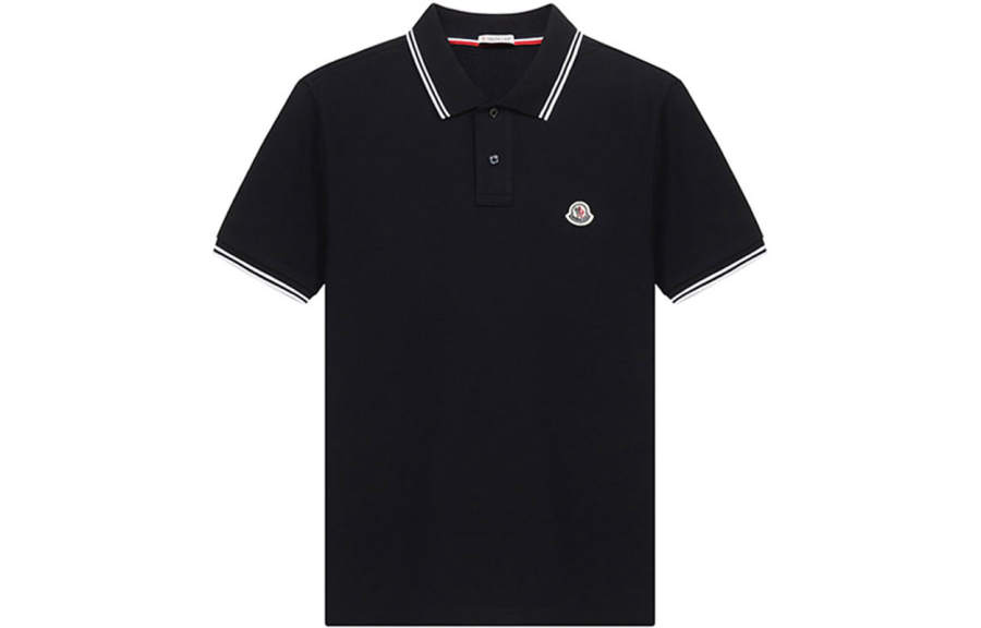 Moncler Moncler logo-patch cotton polo shirt
