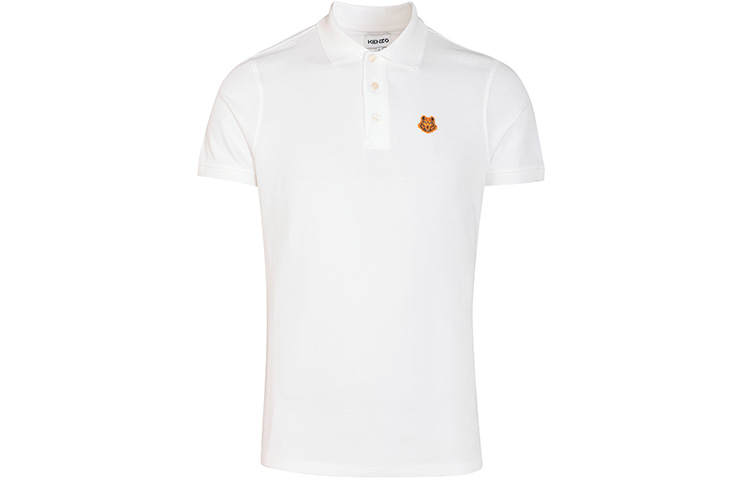 KENZO Polo Shirts Men's White Polo Collar Moderate