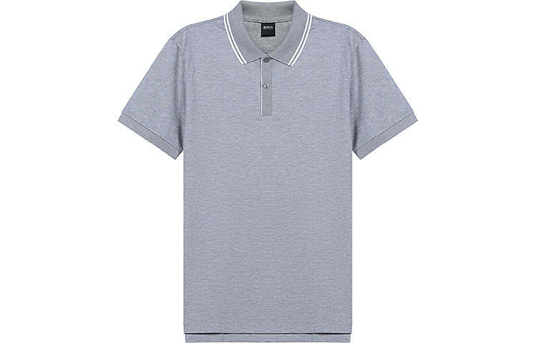 HUGO BOSS Short Sleeved Polo Shirt Men's Gray