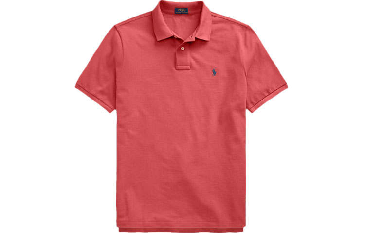 Polo Ralph Lauren Polo Shirts Men's Salmon Red Polo Collar Moderate