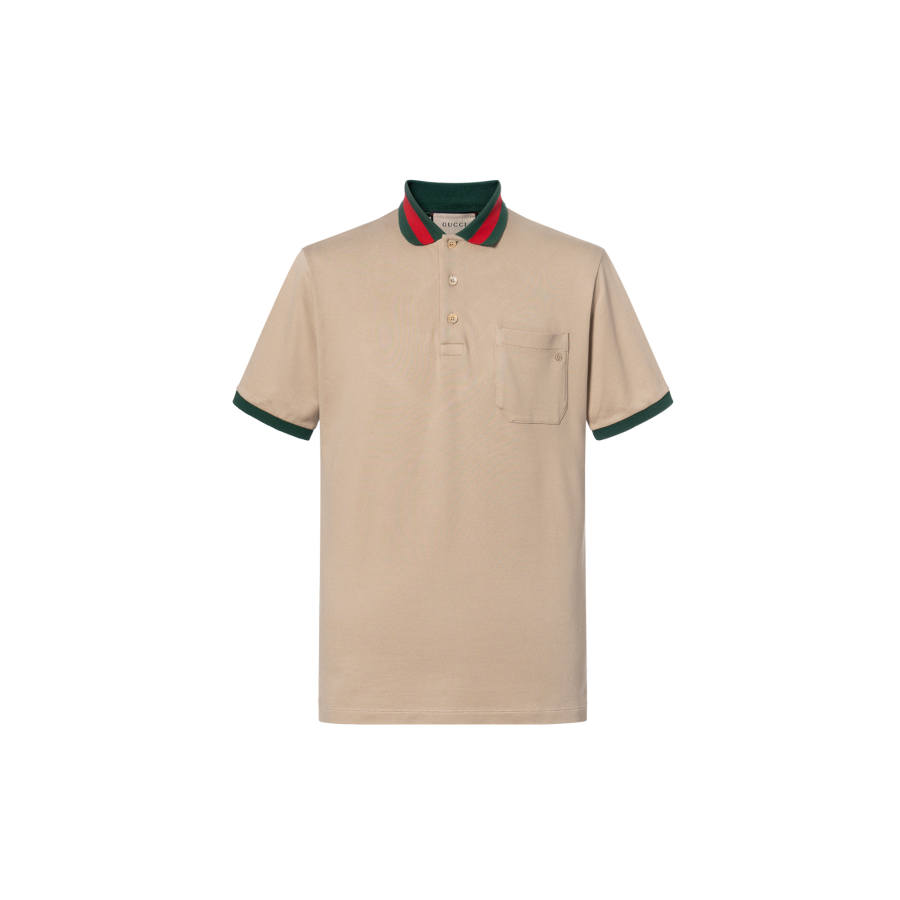 GUCCI SS22 Polo Shirt Men's Brown