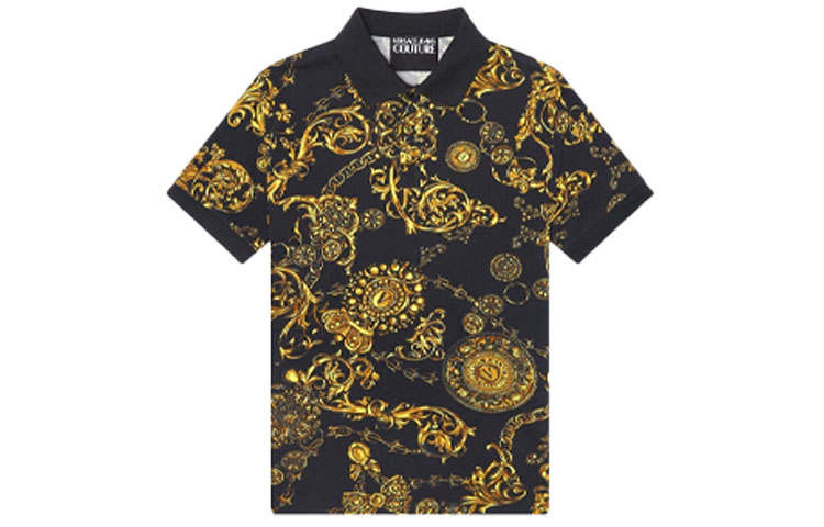 VERSACE JEANS COUTURE Polo Shirt Men's Black