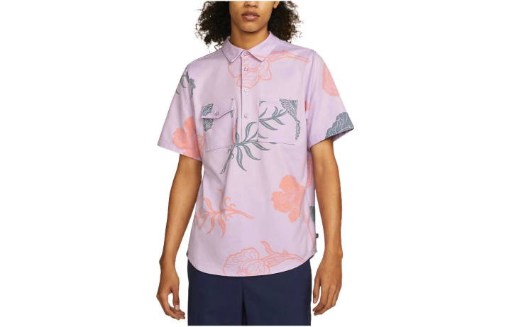 Nike Nike Polo Shirts Unisex Pink Purple Polo Collar Moderate Straight Fit