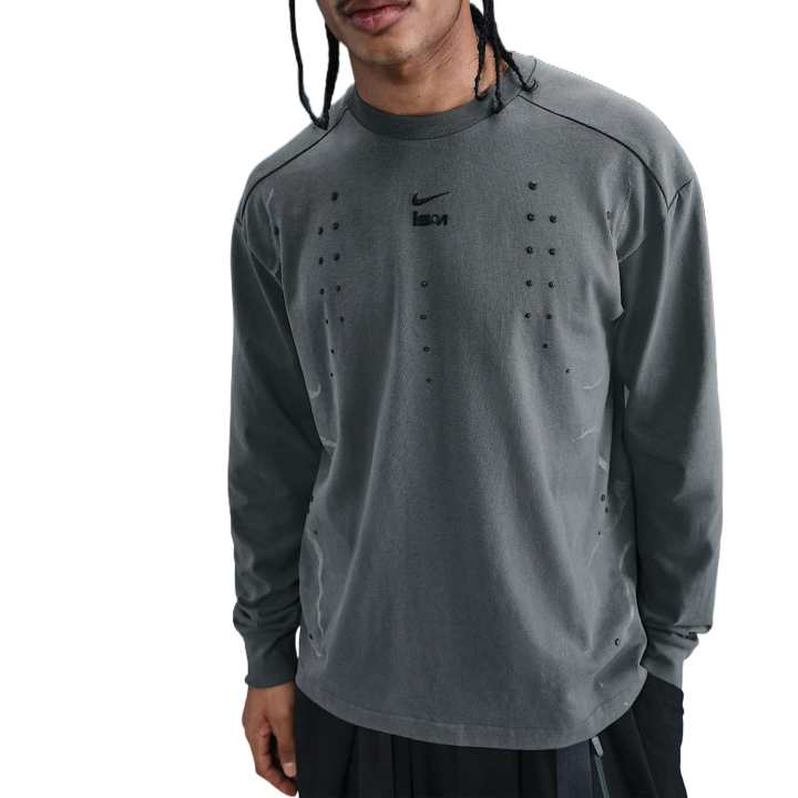 Nike Nike ISPA T Shirts Unisex Gray Crew Neck Moderate
