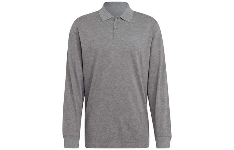Y-3 Y 3 Polo Shirts Men's Gray Lapel Moderate