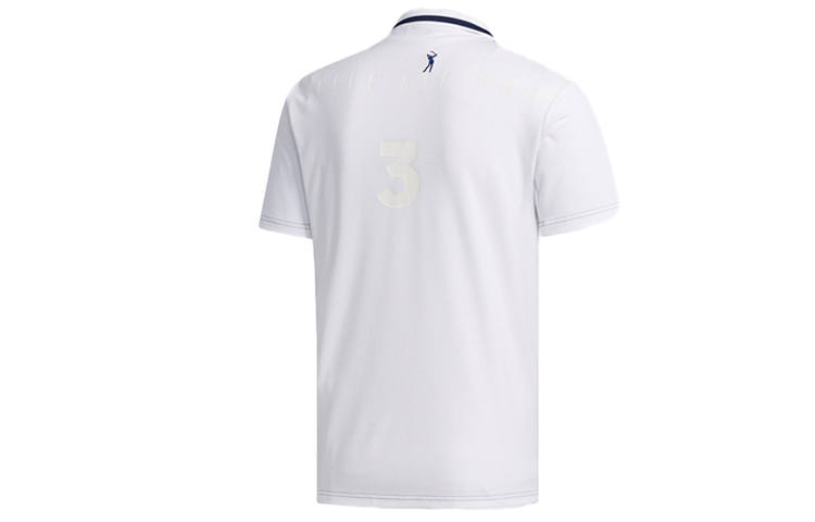 Adidas Adidas Polo Shirts Men's White Polo Collar Moderate Straight Fit