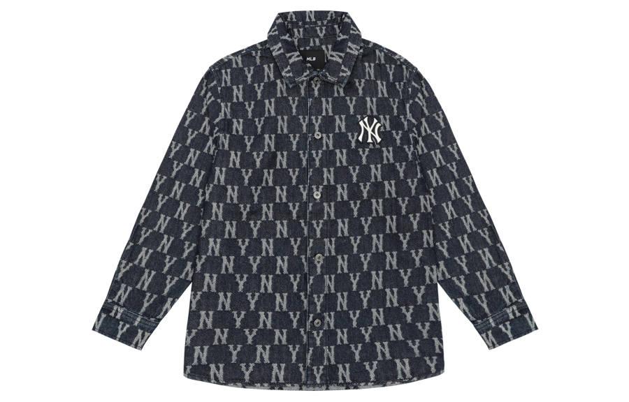MLB MLB Old Flower Shirts Unisex Dark Blue Lapel Moderate Other