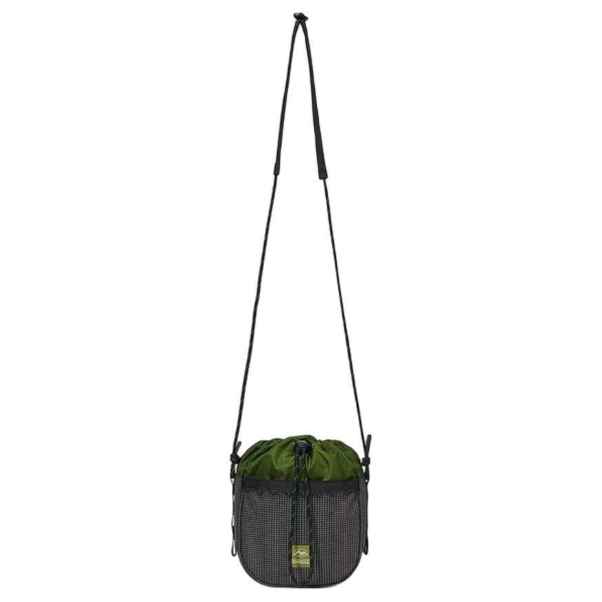 Skechers Polyester Shoulder Bag, Crossbody Bag Unisex Black & Green