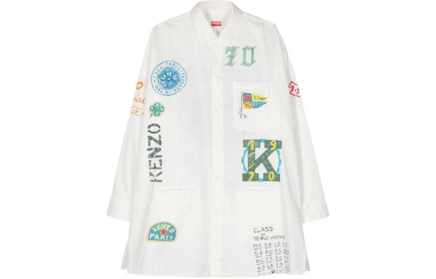 KENZO KENZO Graphic Printed Long Varsity Shirt