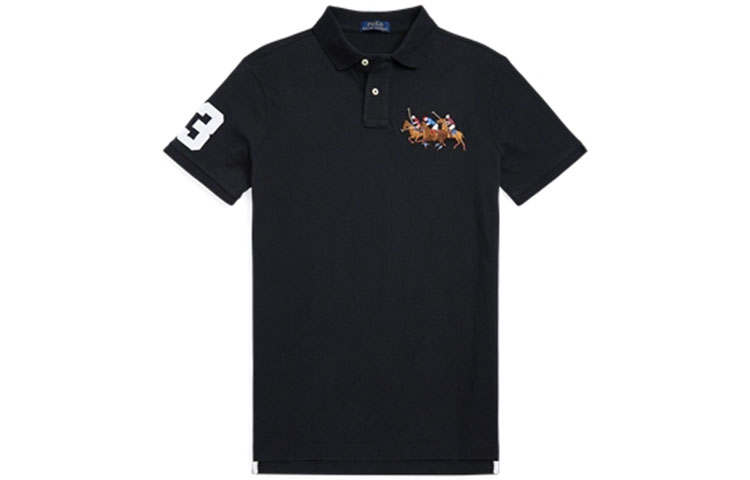 Polo Ralph Lauren SS22 Polo Shirt Custom Slim Fit Men's Black