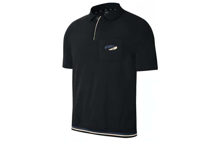 Nike Nike Polo Shirts Men's Black Polo Collar Moderate Straight Fit