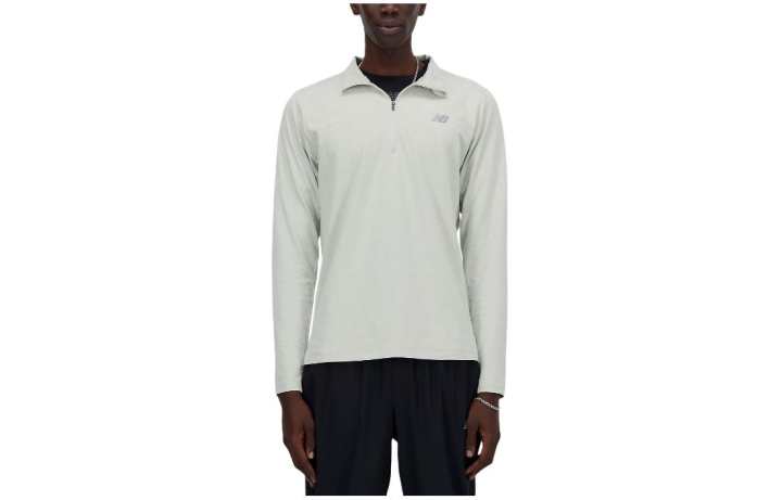 New Balance New Balance Space Dye 1/4 Zip Shirt Men's Gray