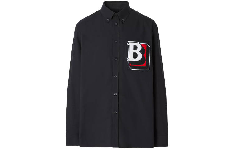 Burberry Long Sleeved Shirt Men's Black 80481181