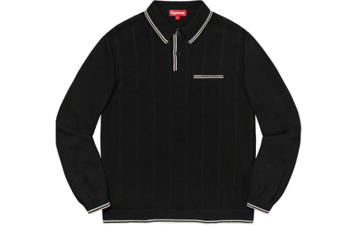 Supreme Supreme Stripe Rib L/S Knit Polo