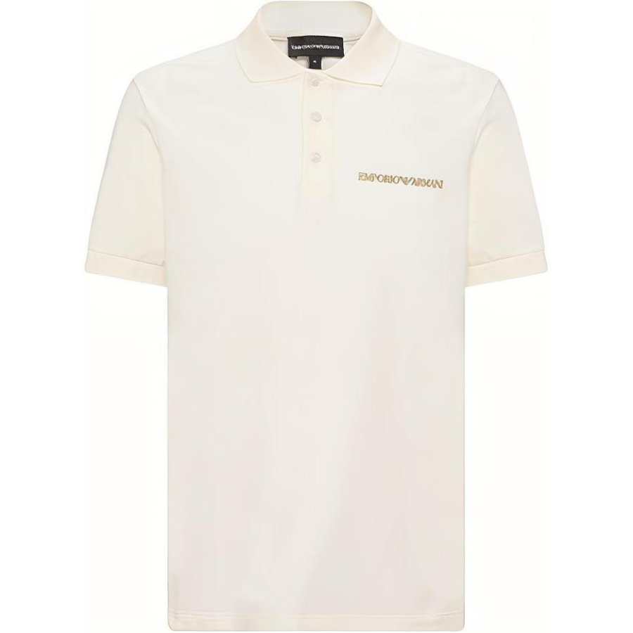 EMPORIO ARMANI SS22 Polo Shirt Men's Ecru