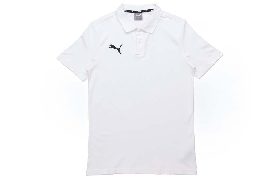 PUMA Polo Shirts Men's White Polo Collar Moderate Straight Fit