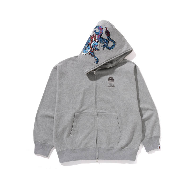 A BATHING APE Bape A BATHING APE Tiger And Dragon Relaxed Fit Full Zip Hoodie