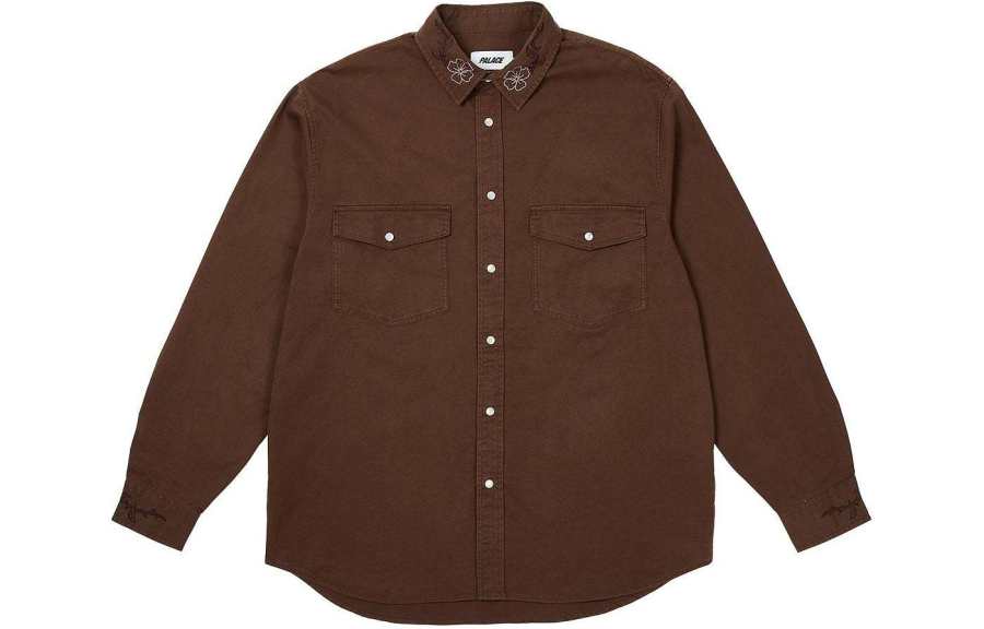 PALACE SS24 FLEXUS SHIRT NICE BROWN Shirt Unisex Brown
