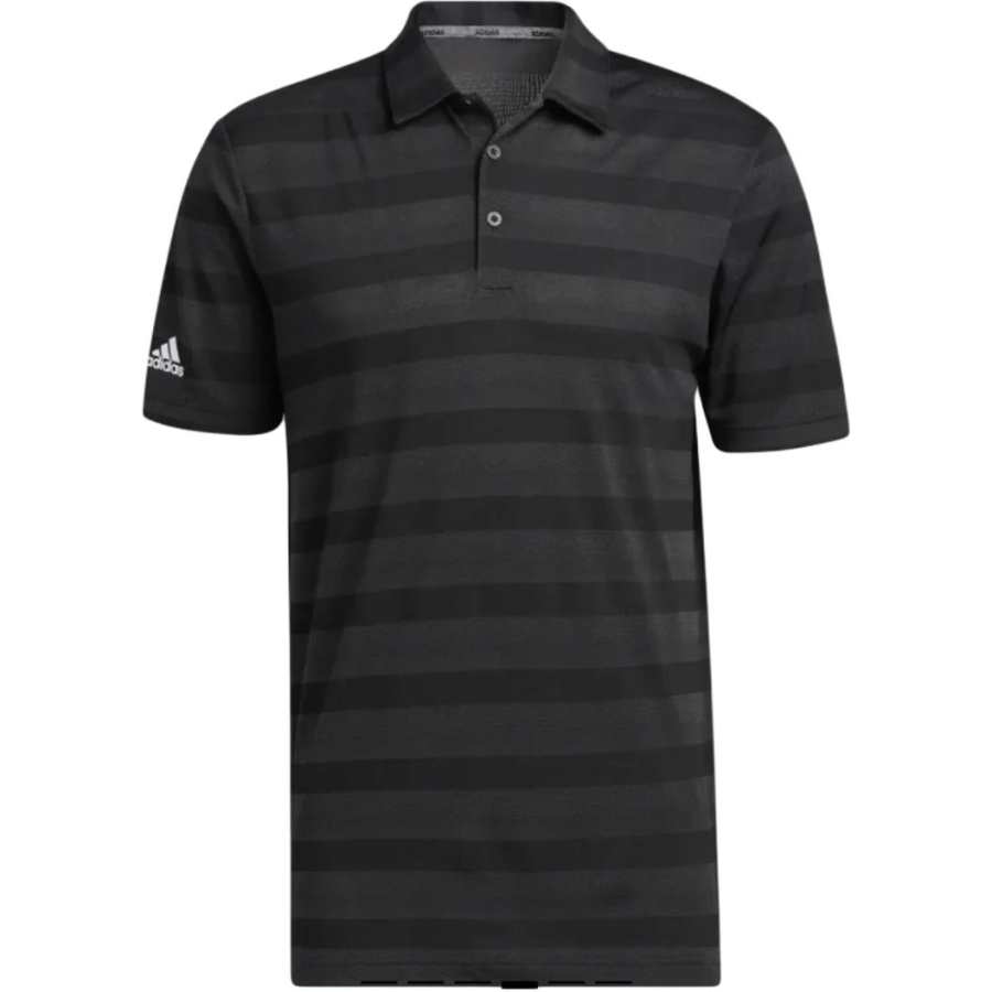 Adidas Adidas Polo Shirts Men's Black Polo Collar Moderate Straight Fit