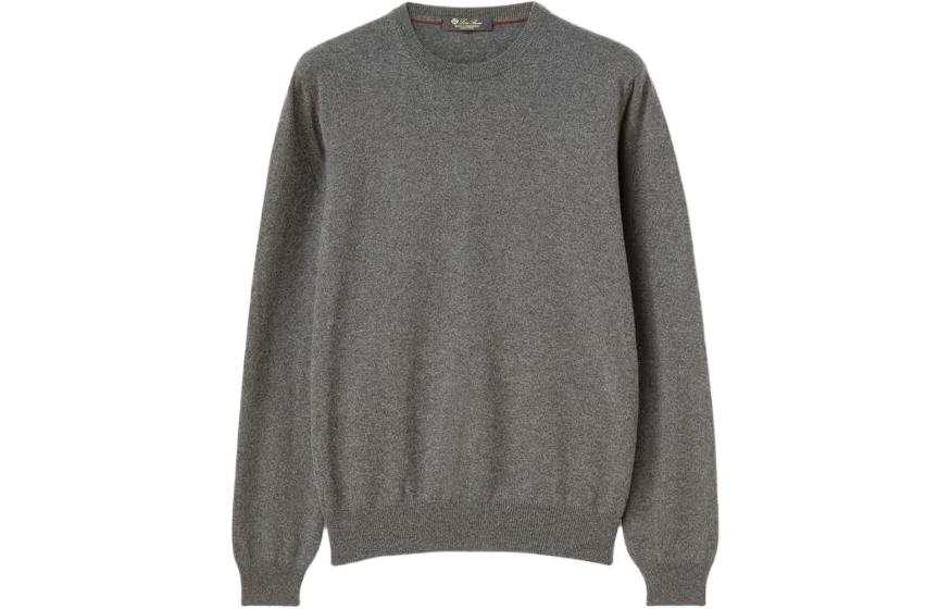 Loro Piana Classic Crew Neck Sweatshirt Men's Gray