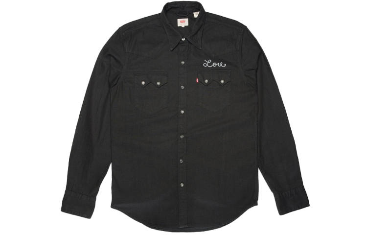 Levis Levis Shirts Men's Black Lapel Moderate Shirt