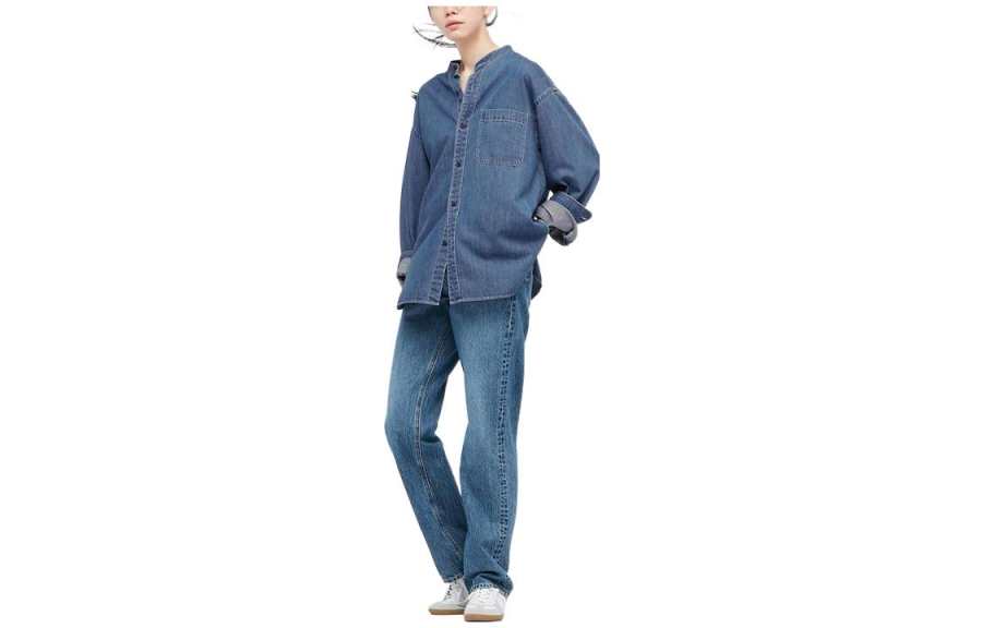 UNIQLO SS22 Shirt Unisex Lake Blue