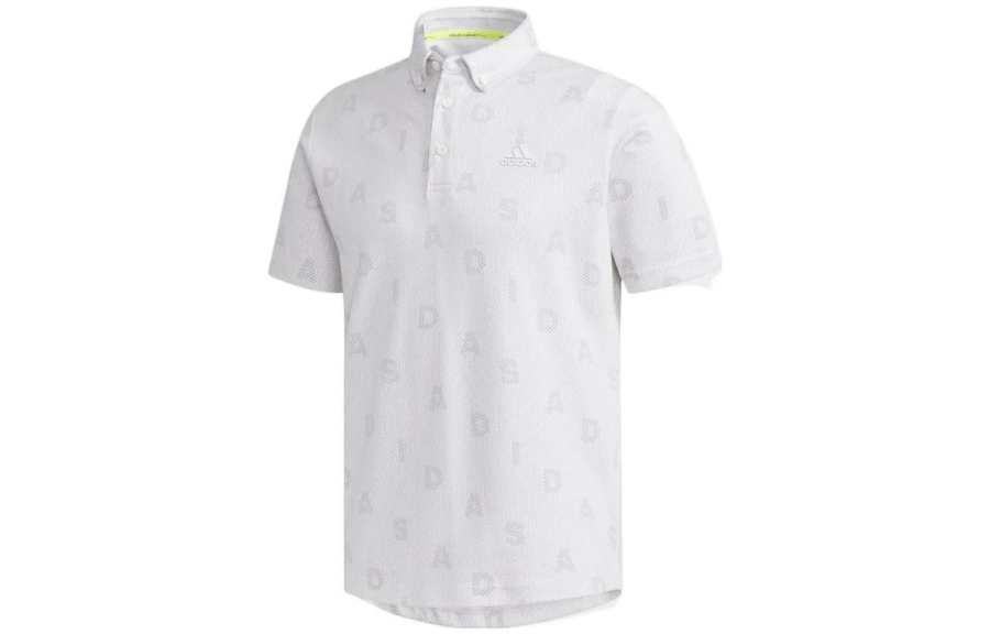 Adidas Adidas Polo Shirts Men's White Polo Collar Moderate Straight Fit