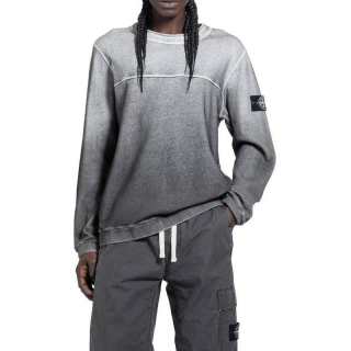 STONE ISLAND Logo-patch Gradient Cotton Sweatshirt
