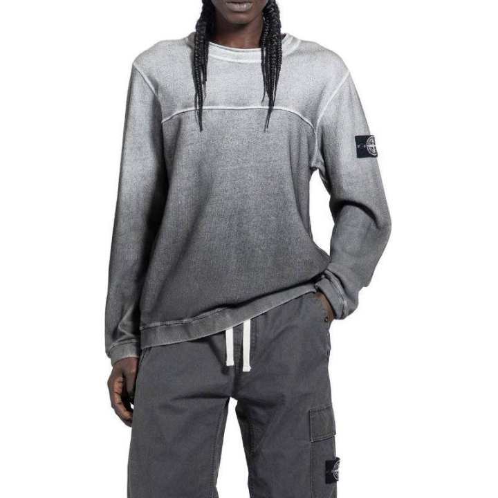STONE ISLAND STONE ISLAND Logo-patch Gradient Cotton Sweatshirt