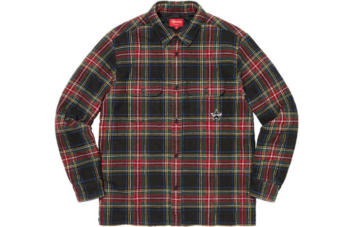 Supreme Supreme Quilted Plaid Flannel Shirt