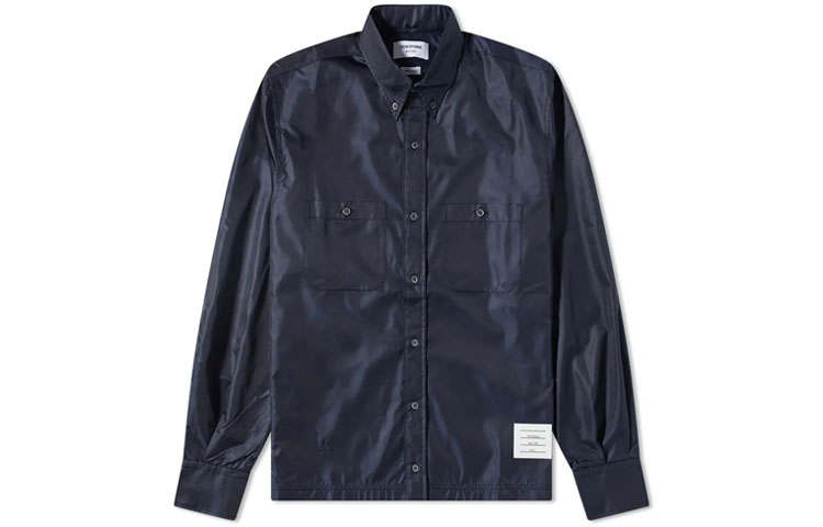 THOM BROWNE THOM BROWNE Shirts Men's Blue Lapel Moderate