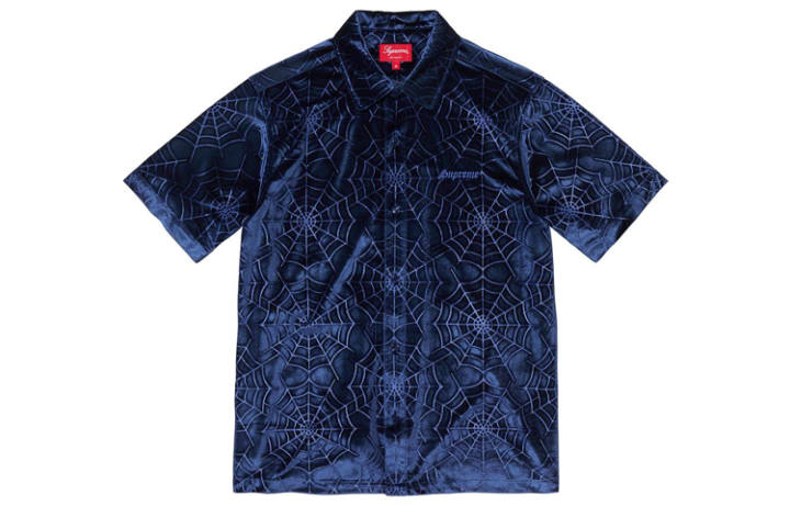 Supreme Supreme Spider Web Velvet S/S Shirt