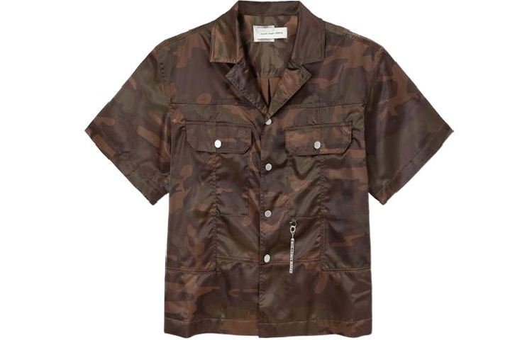 Feng Chen Wang Feng Chen Wang Shirts Men's Camouflage Lapel Moderate Shirt
