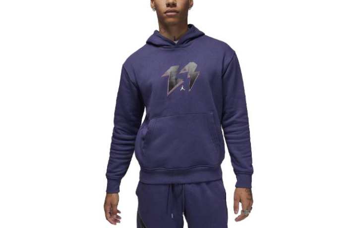 Jordan Jordan Flight Sweatshirts Men's Purple Hooded Moderate Regular