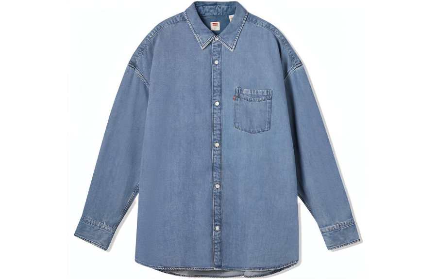 Levis Levis Shirts Men's Blue Lapel Moderate Other