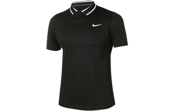 Nike Nike Polo Shirts Men's Black Crew Neck Moderate Straight Fit